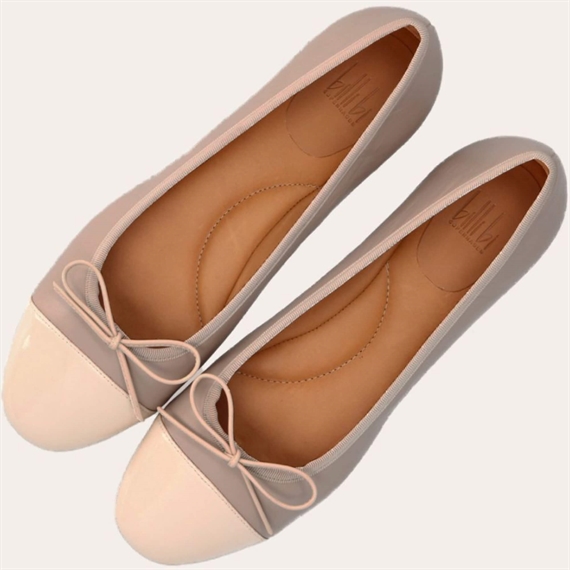 Billi Bi A6021 Ballerina Sko, Beige Nappa